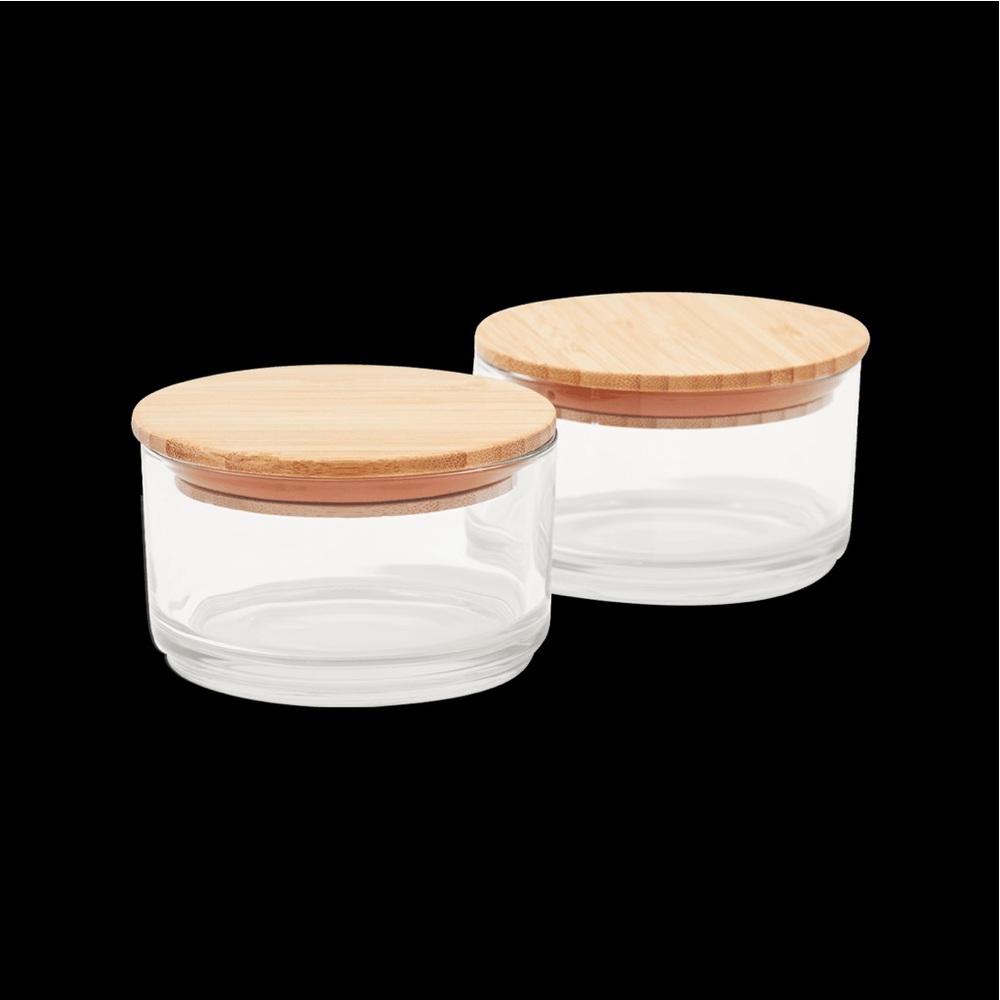Material Stacking Canisters - Set of 2 with lids